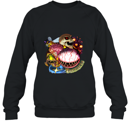 Terraria_ Boss Rush Crewneck Sweatshirt Crewneck Sweatshirt / Black / S Crewneck Sweatshirt - belovedtshirt