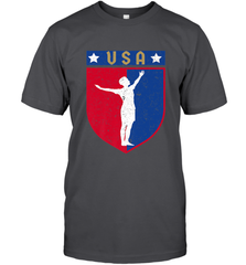 Distressed USA Red, White and Blue Soccer US Shield Flag Men's T-Shirt Men's T-Shirt - belovedtshirt