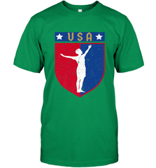 Distressed USA Red, White and Blue Soccer US Shield Flag Men's T-Shirt Men's T-Shirt - belovedtshirt