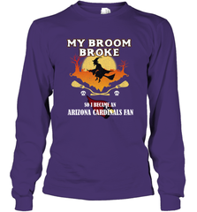 Broom Broke So I Became an Arizona Cardinals Fan  NFL Halloween Costume Long Sleeve T-Shirt Long Sleeve T-Shirt - belovedtshirt