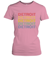 Vintage 1980s Style Detroit Michigan Women's T-Shirt Women's T-Shirt - belovedtshirt