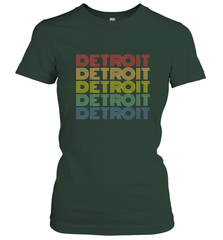 Vintage 1980s Style Detroit Michigan Women's T-Shirt Women's T-Shirt - belovedtshirt