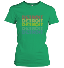 Vintage 1980s Style Detroit Michigan Women's T-Shirt Women's T-Shirt - belovedtshirt