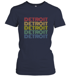 Vintage 1980s Style Detroit Michigan Women's T-Shirt