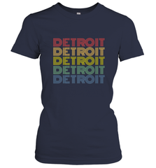 Vintage 1980s Style Detroit Michigan Women's T-Shirt Women's T-Shirt - belovedtshirt