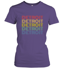 Vintage 1980s Style Detroit Michigan Women's T-Shirt Women's T-Shirt - belovedtshirt