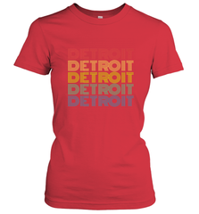 Vintage 1980s Style Detroit Michigan Women's T-Shirt Women's T-Shirt - belovedtshirt
