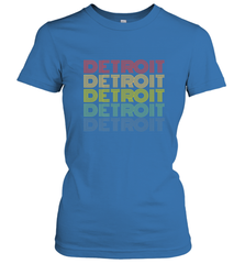 Vintage 1980s Style Detroit Michigan Women's T-Shirt Women's T-Shirt - belovedtshirt
