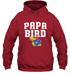 Kansas Jayhawks Papa Bird Hooded Sweatshirt Hooded Sweatshirt - belovedtshirt