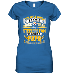 NFL The Only Thing I Love More Than Being A Pittsburgh Steelers Fan Is Being A Papa Football Women's V-Neck T-Shirt Women's V-Neck T-Shirt - belovedtshirt