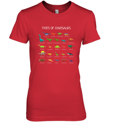 Types Of Dinosaurs Women's Premium T-Shirt Women's Premium T-Shirt - belovedtshirt