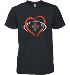 NFLAtlanta Falcons Heart Love Football Men's Premium T-Shirt