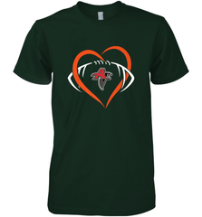 NFLAtlanta Falcons Heart Love Football Men's Premium T-Shirt Men's Premium T-Shirt - belovedtshirt