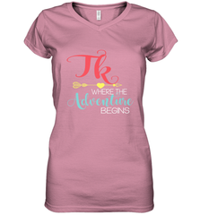 TK Transitional Kindergarten Where The Adventure Begins Women's V-Neck T-Shirt Women's V-Neck T-Shirt - belovedtshirt