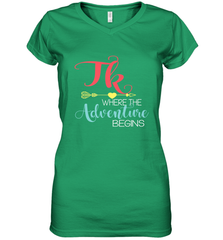 TK Transitional Kindergarten Where The Adventure Begins Women's V-Neck T-Shirt Women's V-Neck T-Shirt - belovedtshirt