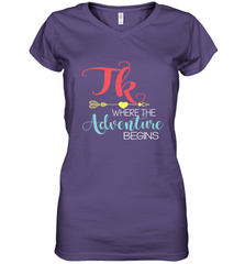 TK Transitional Kindergarten Where The Adventure Begins Women's V-Neck T-Shirt Women's V-Neck T-Shirt - belovedtshirt
