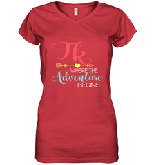 TK Transitional Kindergarten Where The Adventure Begins Women's V-Neck T-Shirt Women's V-Neck T-Shirt - belovedtshirt