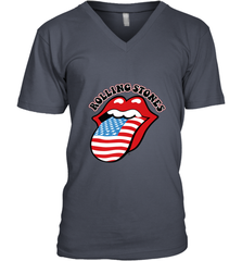 Mens The Rolling Stones USA Tongue Men's V-Neck Men's V-Neck - belovedtshirt