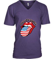 Mens The Rolling Stones USA Tongue Men's V-Neck Men's V-Neck - belovedtshirt