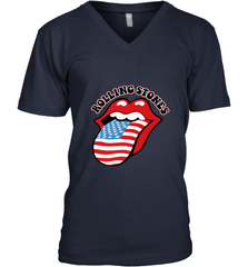 Mens The Rolling Stones USA Tongue Men's V-Neck Men's V-Neck - belovedtshirt