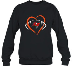 NFL Tampa Bay Buccaneers Heart Love Football Crewneck Sweatshirt