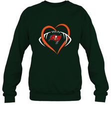 NFL Tampa Bay Buccaneers Heart Love Football Crewneck Sweatshirt Crewneck Sweatshirt - belovedtshirt