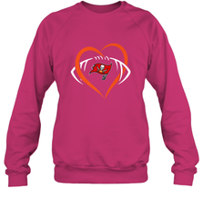 NFL Tampa Bay Buccaneers Heart Love Football Crewneck Sweatshirt Crewneck Sweatshirt - belovedtshirt