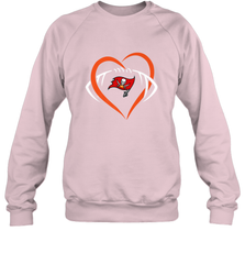NFL Tampa Bay Buccaneers Heart Love Football Crewneck Sweatshirt Crewneck Sweatshirt - belovedtshirt