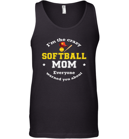 Crazy Softball Mom Men's Tank Top Men's Tank Top / Black / XS Men's Tank Top - belovedtshirt