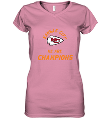 KC Kansas City Tribal Arrowhead we are Champions Women's V-Neck T-Shirt Women's V-Neck T-Shirt - belovedtshirt
