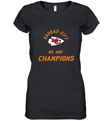 KC Kansas City Tribal Arrowhead we are Champions Women's V-Neck T-Shirt