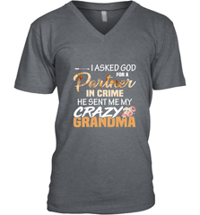 Crazy Grandma Partner in crime Men's V-Neck Men's V-Neck - belovedtshirt
