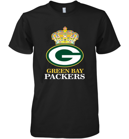 NFL Green Bay Packers Logo Champion Crown Men's Premium T-Shirt Men's Premium T-Shirt / Black / XS Men's Premium T-Shirt - belovedtshirt
