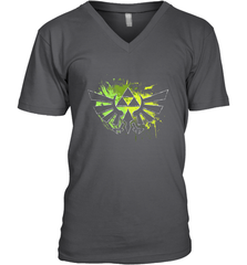 Legend Of Zelda Triforce Logo Paint Splatter Men's V-Neck Men's V-Neck - belovedtshirt