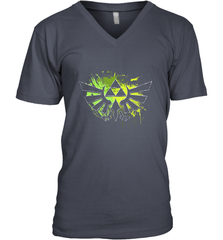 Legend Of Zelda Triforce Logo Paint Splatter Men's V-Neck Men's V-Neck - belovedtshirt