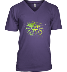Legend Of Zelda Triforce Logo Paint Splatter Men's V-Neck Men's V-Neck - belovedtshirt