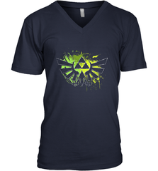 Legend Of Zelda Triforce Logo Paint Splatter Men's V-Neck Men's V-Neck - belovedtshirt