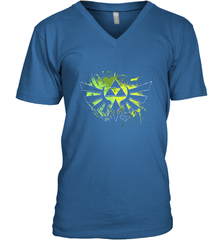 Legend Of Zelda Triforce Logo Paint Splatter Men's V-Neck Men's V-Neck - belovedtshirt
