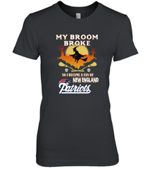Broom Broke So I Became A Fan of New England Patriots  NFL Halloween Costume Women's Premium T-Shirt Women's Premium T-Shirt - belovedtshirt