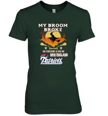 Broom Broke So I Became A Fan of New England Patriots  NFL Halloween Costume Women's Premium T-Shirt Women's Premium T-Shirt - belovedtshirt