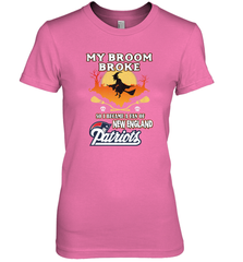 Broom Broke So I Became A Fan of New England Patriots  NFL Halloween Costume Women's Premium T-Shirt Women's Premium T-Shirt - belovedtshirt