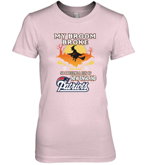 Broom Broke So I Became A Fan of New England Patriots  NFL Halloween Costume Women's Premium T-Shirt Women's Premium T-Shirt - belovedtshirt