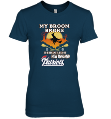 Broom Broke So I Became A Fan of New England Patriots  NFL Halloween Costume Women's Premium T-Shirt Women's Premium T-Shirt - belovedtshirt