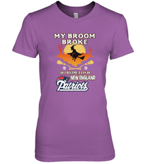 Broom Broke So I Became A Fan of New England Patriots  NFL Halloween Costume Women's Premium T-Shirt Women's Premium T-Shirt - belovedtshirt