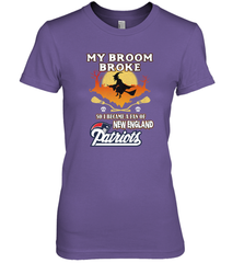 Broom Broke So I Became A Fan of New England Patriots  NFL Halloween Costume Women's Premium T-Shirt Women's Premium T-Shirt - belovedtshirt