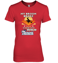 Broom Broke So I Became A Fan of New England Patriots  NFL Halloween Costume Women's Premium T-Shirt Women's Premium T-Shirt - belovedtshirt