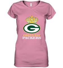 NFL Green Bay Packers Logo Champion Crown Women's V-Neck T-Shirt Women's V-Neck T-Shirt - belovedtshirt