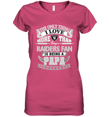 NFL The Only Thing I Love More Than Being A Oakland Raiders Fan Is Being A Papa Football Women's V-Neck T-Shirt Women's V-Neck T-Shirt - belovedtshirt