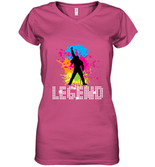 Legends Live Forever Rock Star Music Tees Women's V-Neck T-Shirt Women's V-Neck T-Shirt - belovedtshirt