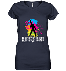 Legends Live Forever Rock Star Music Tees Women's V-Neck T-Shirt